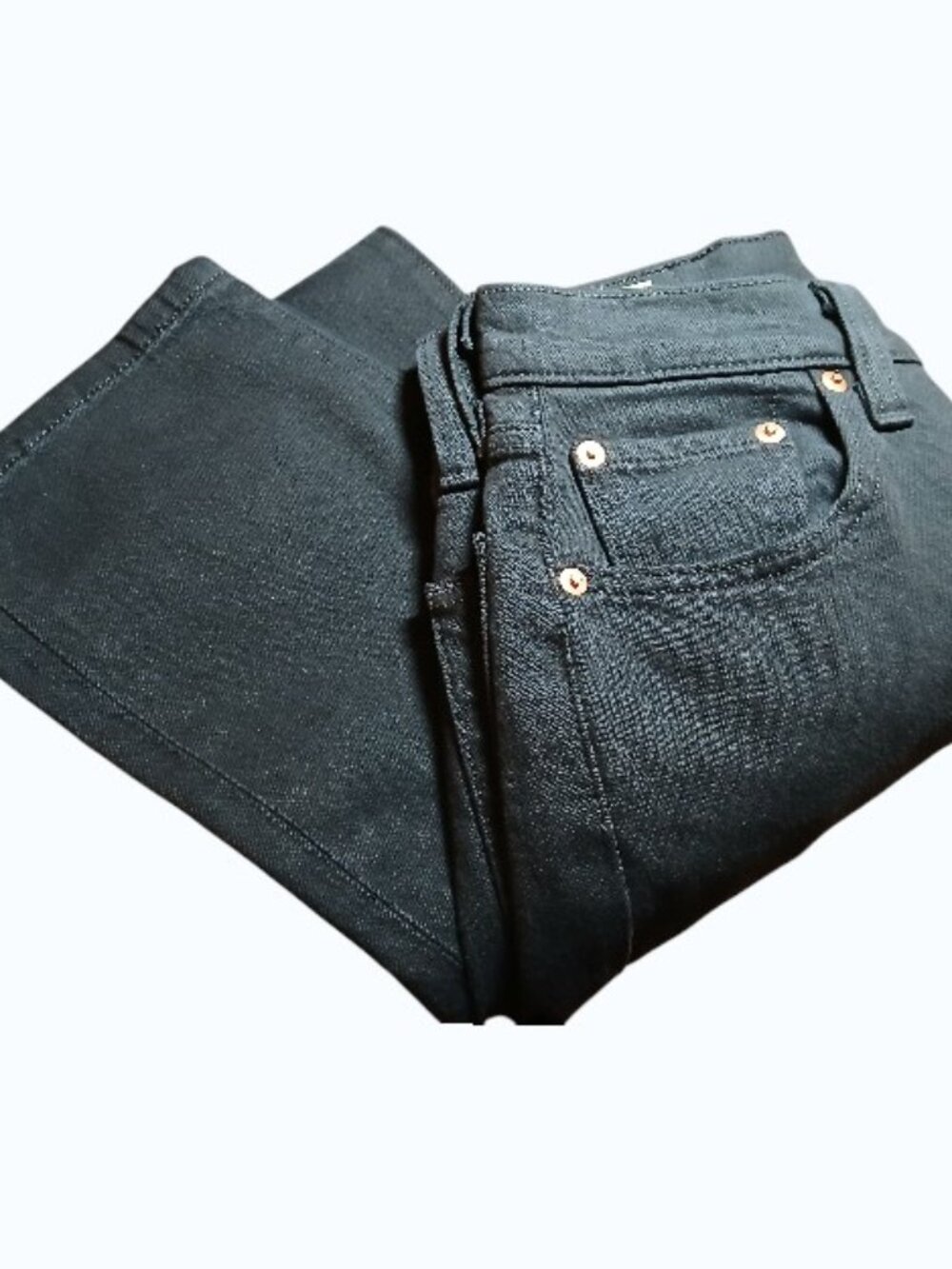 LEVI'S PREMIUM Black Jeans Stretch Straight Leg High Waist - EUC - Picture 10 of 14